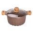 Набір посуду, 3 каструлі, товстодонне алюмінієве дно MGC з лопаткою та ополоником, кавовий HP-4-401CO (LG-2358506262)