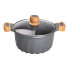 Набір посуду, 3 каструлі, алюмінієва товстодонна каструля MGC з лопаткою та ополоником сірий HP-4-401G (LG-2358506261)