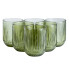 Набір склянок 6 штук по 250 мл скляні зелений HP4147 (LG-2148787573)