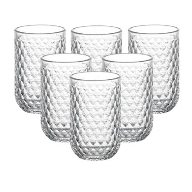 Набір склянок 6 штук по 450 мл скляні прозорі HP4154 (LG-2148787578)