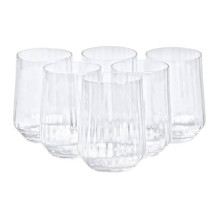 Набір склянок ребристих 6 штук по 450 мл прозорий HP98 (LG-2050959129) Набір склянок ребристих 6 штук по 450 мл прозорий HP98 (LG-2050959129)