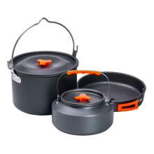 Набір туристичного посуду в сумці для походу та кемпінгу: каструля, сковорода, чайник HP39578C (LG-HP39578C) Набір туристичного посуду в сумці для походу та кемпінгу: каструля, сковорода, чайник HP39578C (LG-HP39578C)