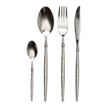 Набор столовых приборов золото на 6 персон 24 предмета ложки, вилки, ножи Серебро HP-20-14 Набор столовых приборов золото на 6 персон 24 предмета ложки, вилки, ножи Серебро HP-20-14