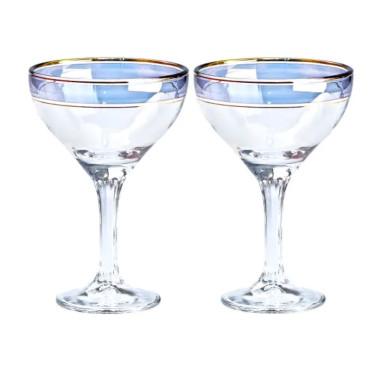 Набір келихів для коктейлів 2 штуки по 290 мл, сині HP545 (LG-2148787627)