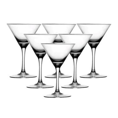 Набір келихів на високій ніжці 6 штук по 190 мл 6 штук для мартіні HP563 (LG-2148787645)