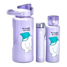 Набір пляшок 3 в 1 Панда з поїлкою і ручкою 0.3 (л) 0.7 (л) 2 (л) Фіолетовий HPZSB120014V (LG-2089147002) Набір пляшок 3 в 1 Панда з поїлкою і ручкою 0.3 (л) 0.7 (л) 2 (л) Фіолетовий HPZSB120014V (LG-2089147002)