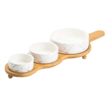 Набір для закусок порцелянаовий 3 штуки на підставці HP1226 (LG-HP1226) Набір для закусок порцелянаовий 3 штуки на підставці HP1226 (LG-HP1226)