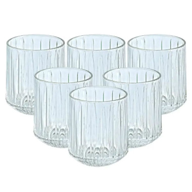 Набір склянок скляних 6 штук по 315 мл прозорий HP518 (LG-2148787601)