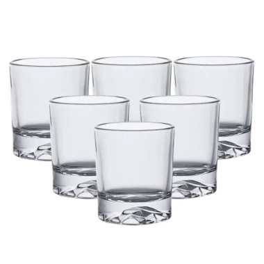 Набір склянок скляний 6 шт по 250 мл прозорий прозорий HP556 (LG-2148787638)