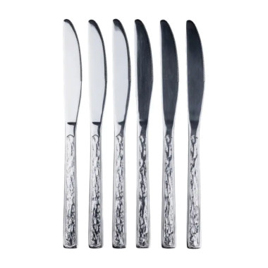 Набір столових ножів 6 шт нержавіюча сталь гальванічне покриття столовий набір HP96922 (LG-2049857561)