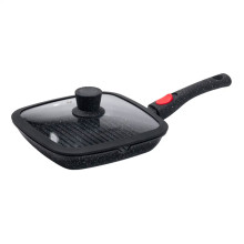 Алюмінієва сковорода-гриль 29 см із квадратною скляною кришкою HP33546 (LG-HP33546) Алюмінієва сковорода-гриль 29 см із квадратною скляною кришкою HP33546 (LG-HP33546)