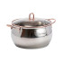 Набір каструль з нержавіючої сталі 3 штуки 6,1/2,6/3,6 л, хром HP33525W (LG-HP33525W)