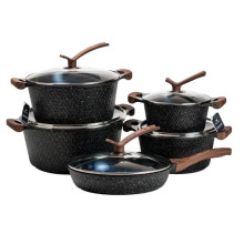 Набір каструль з антипригарним покриттям та кришкою з жароміцного скла HP33528B (LG-HP33528B) Набір каструль з антипригарним покриттям та кришкою з жароміцного скла HP33528B (LG-HP33528B)