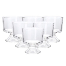 Набір креманок із товстого скла 6 штук по 310 мл прозорий HP560 (LG-2148787642) Набір креманок із товстого скла 6 штук по 310 мл прозорий HP560 (LG-2148787642)
