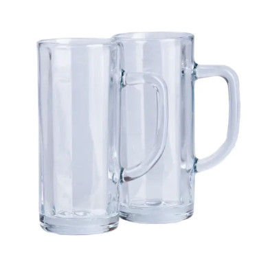Набір пивних кухлів 2 штуки по 500 мл скляні прозорі HP576 (LG-2148787657)