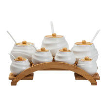 Банки для сипучих продуктів 7 штук по 200 мл та 500 мл на бамбуковій підставці HP1231 (LG-HP1231) Банки для сипучих продуктів 7 штук по 200 мл та 500 мл на бамбуковій підставці HP1231 (LG-HP1231)