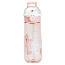 Пляшка для води 620 мл з трубочкою Рожева HP17300P (LG-2183918510)