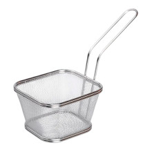 Корзина сервировочная для подачи фри и снеков 13х11х7см фритюрница нержавеющая сталь HP-19-3-L