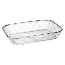 Сито-корзина для мытья овощей и фруктов 37.5х27.5х6.8 см дуршлаг из нержавеющей стали HP-19-23-L