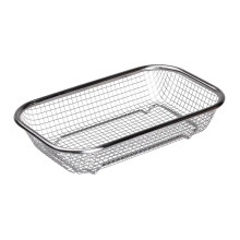 Сито-корзина для мытья овощей и фруктов 24х15х5 см дуршлаг из нержавеющей стали HP-19-23-S