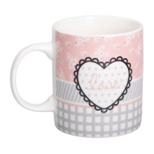 Чашка фарфоровая 400 (мл) чашка для кофе и чая з надписью и сердцем Lugi RX-N240143GRE
