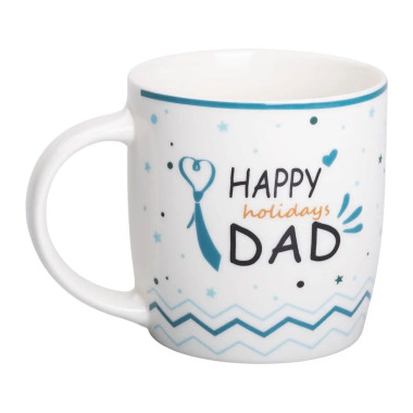 Кружка порцелянова з написами 450 (мл) Happy holidays dad RX-N240278HD (LG-RX-N240278HD)