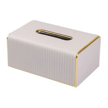 Салфетница из эко кожи 21.5х13х9 см органайзер для салфеток на стол Серый HP-3-204G