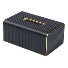 Салфетница из эко кожи 21.5х13х9 см органайзер для кафе и ресторанов Черный HP-3-203B