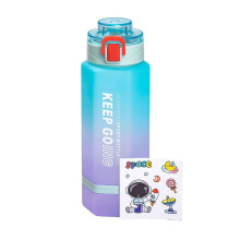 Пляшка для води Keep Going 650 мл з наклейками блакитна (LG-2394098914) Пляшка для води Keep Going 650 мл з наклейками блакитна (LG-2394098914)