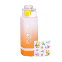 Пляшка для води Keep Going 650 мл з наклейками біла (LG-2394098915) Пляшка для води Keep Going 650 мл з наклейками біла (LG-2394098915)