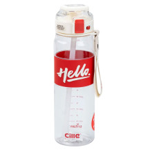 Пляшка для води 860 мл тритан з ремінцем і ручкою Червона HP17303R (LG-2183918519)