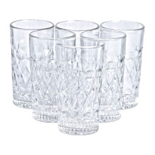 Набор фигурных стаканов 6 шт 300 мл стеклянные стаканы для коктейлей, холодных напитков HP-YH-14