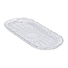 Сервировочное блюдо для подачи закусок 33.5х15х2 см стеклянное овальное HP-YH-25 Сервировочное блюдо для подачи закусок 33.5х15х2 см стеклянное овальное HP-YH-25