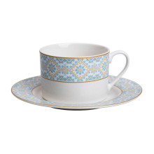 Чашка порцелянова з орнаментом 250 мл, біла HP-7-741 (LG-2394098803) Чашка порцелянова з орнаментом 250 мл, біла HP-7-741 (LG-2394098803)