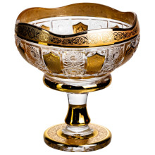 Ваза для фруктов стеклянная Bohemia Gold 26 см Yiwu HP-34-137 (LG-HP-34-137)