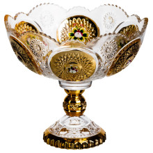 Ваза для фруктов стеклянная Gold Glass 22 см Yiwu HP-34-140 (LG-HP-34-140)