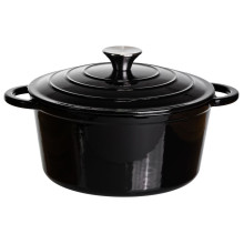 Кастрюля чугунная эмалированная 4 л, черный Yiwu HP-FLG-1 BLACK (LG-HP-FLG-1 BLACK) Кастрюля чугунная эмалированная 4 л, черный Yiwu HP-FLG-1 BLACK (LG-HP-FLG-1 BLACK)
