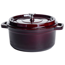 Кокотница чугунная эмалированная 4,5 л, бургунди Yiwu HP-FLG-11 burgundy (LG-HP-FLG-11 burgundy) Кокотница чугунная эмалированная 4,5 л, бургунди Yiwu HP-FLG-11 burgundy (LG-HP-FLG-11 burgundy)