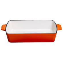 Форма для запекания чугунная 3 л, оранжевый Yiwu HP-FLG-16 ORANGE (LG-HP-FLG-16 ORANGE)