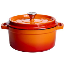 Кокотница чугунная эмалированная 4,5 л, оранжевый Yiwu HP-FLG-4 ORANGE (LG-HP-FLG-4 ORANGE) Кокотница чугунная эмалированная 4,5 л, оранжевый Yiwu HP-FLG-4 ORANGE (LG-HP-FLG-4 ORANGE)