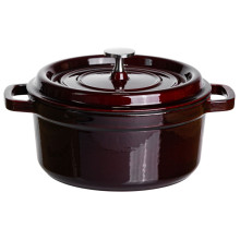 Кокотница чугунная эмалированная 2,5 л, бургунди Yiwu HP-FLG-9 burgundy (LG-HP-FLG-9 burgundy) Кокотница чугунная эмалированная 2,5 л, бургунди Yiwu HP-FLG-9 burgundy (LG-HP-FLG-9 burgundy)