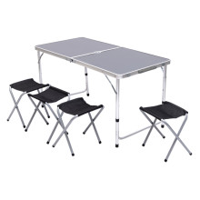Розкладний стіл + 4 стільці кемпінговий набір для пікніка, риболовлі, відпочинку, туризму Чорний JY-12060B (LG-JY-12060B) Розкладний стіл + 4 стільці кемпінговий набір для пікніка, риболовлі, відпочинку, туризму Чорний JY-12060B (LG-JY-12060B)