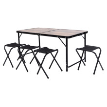 Розкладний стіл + 4 стільці кемпінговий набір для пікніка, риболовлі, відпочинку, туризму Коричневий JY-12060BR (LG-JY-12060BR) Розкладний стіл + 4 стільці кемпінговий набір для пікніка, риболовлі, відпочинку, туризму Коричневий JY-12060BR (LG-JY-12060BR)