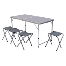 Розкладний стіл + 4 стільці кемпінговий набір для пікніка, риболовлі, відпочинку, туризму Сірий JY-12060G (LG-JY-12060G) Розкладний стіл + 4 стільці кемпінговий набір для пікніка, риболовлі, відпочинку, туризму Сірий JY-12060G (LG-JY-12060G)