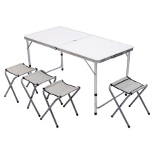 Набір складних меблів для кемпінгу стіл + 4 стільці набір меблів для пікніка туристичний Білий JY-12060W (LG-JY-12060W) Набір складних меблів для кемпінгу стіл + 4 стільці набір меблів для пікніка туристичний Білий JY-12060W (LG-JY-12060W)