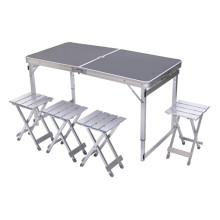Розкладний стіл + 4 стільці кемпінговий набір для пікніка, риболовлі, відпочинку, туризму Чорний JY-12061B (LG-JY-12061B) Розкладний стіл + 4 стільці кемпінговий набір для пікніка, риболовлі, відпочинку, туризму Чорний JY-12061B (LG-JY-12061B)