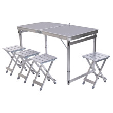 Розкладний стіл + 4 стільці кемпінговий набір для пікніка, риболовлі, відпочинку, туризму Сірий JY-12061G (LG-JY-12061G) Розкладний стіл + 4 стільці кемпінговий набір для пікніка, риболовлі, відпочинку, туризму Сірий JY-12061G (LG-JY-12061G)