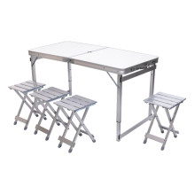 Розкладний стіл + 4 стільці кемпінговий набір для пікніка, риболовлі, відпочинку, туризму Білий JY-12061W (LG-JY-12061W) Розкладний стіл + 4 стільці кемпінговий набір для пікніка, риболовлі, відпочинку, туризму Білий JY-12061W (LG-JY-12061W)