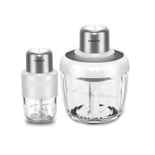 Чопер подрібнювач Sokany SKYM7032W 2в1 з чашами 0.5 і 1.5 л 800 Вт Білий (LG-2309098825)