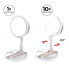 Зеркало для макияжа портативное с LED подсветкой круглое FOLD AWAY MV-4998 Белый 